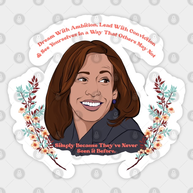 Kamala Harris: Dream With Ambition Edit Sticker by FabulouslyFeminist